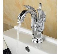 MEVZHH Rubinetti,Rubinettir il Bacino Del Bagno,Rubinettor il Bacino Rubinettor il Bacino in Ottmixerr il Bacino Rubinetto in Ottmaniglia Singola Mixerr Acqua Calda Eda/Placcatura Cromata / 190Mm Pr