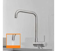 MEVZHH Rubinetti,Rubinetto da Cucina a Finestra a Oscillazione,Rubinetti da Lavandino da Cucina,Trio Estensibile,Rubinetto da Lavandino da Cucina a Maniglia Singola,Acciaio Inossidabile Spazzolato 304