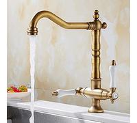 MEVZHH Rubinetti, Rubinetto Elegante Rubinetto a Leva Singola con Maniglia Bianca Rubinetto Lavabo Lavabo Rubinetto Due Maniglie Presente