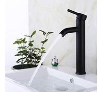 MEVZHH Rubinettir la Decorazidella Casa Retro Nera, Verniciatura Creativa a Spruzzo Alta Lavandino Miscelatore Rubinetto Ponte Montato Bagni Caldi Edi Gru Rubinetti D'Acqua Presenti