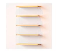 MEVZHH Scaffale a Livellir Esposizioni a Parete con Porta Trasparente Archiviaziperfetta Di Oggetti da Colleziper Modelli Giocattoli e Nizihome Office Sala Giochi Camera da Letto/Colore Legno/30 * 8 *