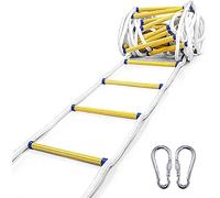 MEVZHH Scala Morbida Corda Scala Ignifugo, Scala Di Soccorso Scala Di Soccorso Scala Di Soccorso Di Emergenza -50M Scala Di Soccorso Corda, Scale Di Sicurezzasanti con Moschettini, Scale Di Uscita Di