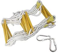 MEVZHH Scale, Scala Morbida Scala Di Scappa Scala Di Scappa Scala Di Emergenza con 2 Ganci Scala Di Corda Climrescue Scala Di Costruziportatile All'Aperto Scala / 9M / 30Ft / Bianco, Gi/ 7M / 23Ft/Bia
