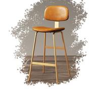 MEVZHH Sgabelli Bar Moderno Inlle Marrimbottiti Di Altezza Del Contatorer L'Isola Della Cucina 65Cm Sedile Elegante e Confortevoler la Tua Casa/Arancio + Oro/65 cm