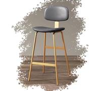 MEVZHH Sgabelli Bar Moderno Inlle Marrimbottiti Di Altezza Del Contatorer L'Isola Della Cucina 65Cm Sedile Elegante e Confortevoler la Tua Casa/Grigio + Oro/65 cm