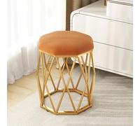 MEVZHH Sgabello Di Trucco Ottagonale Versatile Rotondo Pouf Metgamba Divano Sgabello Ideale Camera da Letto o Soggiorno Mobili con Accento Stabile e Elegante/Aranci/32 * 41 cm