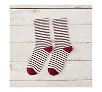 MEVZHH Socks,1Pair Japanese Style Striped Girls Woman'S Sock Fashion Women Cute Striped Knit Winter Warm Hosiery Elastic Cotton Long Girls Woman'S Socks/Borgogna/a Tlia