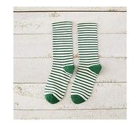 MEVZHH Socks,1Pair Japanese Style Striped Girls Woman'S Sock Fashion Women Cute Striped Knit Winter Warm Hosiery Elastic Cotton Long Girls Woman'S Socks/Verde/a Tlia