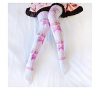 MEVZHH Socks,Japanese-Style Sweet Girl'S Silk Stockings Lolita Cute Bow Strawberry Printed Soft Girl Students Stockings/Rosa/120D