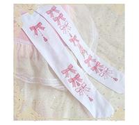 MEVZHH Socks,Sweet Lolita Filar Sock of Lovely Sister Bowknot Lolita Over-The-Knee Half Sock Girl Dress Socks/Rosso/a Tlia