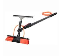 MEVZHH Spazzole,Strumento Di Pulizia Della Finestra Girevole,2-In-1 Finestra Squeegee e Leggero Spazzola Testa Allumina Tubo Estensipolo,Lungo Squeegee Finestra Pulitore,35,4 Ft/29,5 Piedi