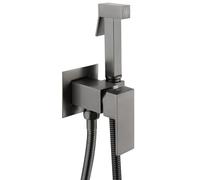 MEVZHH Spray Bidet Portatiler Bagno - Set Di Attacco Bidet in Ottregolabile con Tubo ad Alta Pressia Getto Montato a Parete con Acqua Calda Edara Facile Pulizia Nero/a Grigio