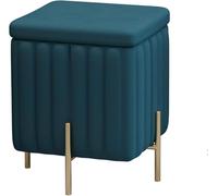 MEVZHH Stoccaggio Sgabello Pouffes e Sgabello Tessuto Sgabello Basso Sgabello Conciso Divano Spazio Risparmio Scarpa Cambiare Sgabello/Blu Pav/1D * 1W * 1H cm