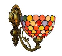 MEVZHH Style Wall Sconce,Pada da Parete in Vetro Colorato Fatta a Mano,Padina E26, 8 "Larghezza Vittoriana Decorativa Luce da Lettor il Soggiorno Camera da Letto Bagno/Io