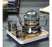 MEVZHH Tetina,Tetina Di Vetro,Tetina Di Vetro con Filtro Tetina, Tetina Di Vetro con Infusore, Tetina Di Infusore Di Tè, Tetina Di Stregoneria con Maniglia Di Legno,R Tè a Foglia Sciolta, Acqua Calda