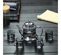 MEVZHH Tetina,Tetina Di Vetro,Tetina Di Vetro con Filtro Tetina, Tetina Di Vetro con Infusore, Tetina Di Infusore Di Tè, Tetina Di Stregoneria con Maniglia Di Legno,R Tè a Foglia Sciolta, Acqua Calda