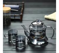 MEVZHH Tetina,Tetina Di Vetro,Tetina Di Vetro con Filtro Tetina, Tetina Di Vetro con Infusore, Tetina Di Infusore Di Tè, Tetina Di Stregoneria con Maniglia Di Legno,R Tè a Foglia Sciolta, Acqua Calda