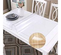 MEVZHH Tovaglie,Antiscivolo Trasparente Protettore Della Copertura Del Tavolo,Tovaglie Trasparente in Pvc,Tappetino da Tavolo Senza Odore Senza Bordo Tagliente,1,2 Mm Di Spessorer la Cucina Sala da Pr