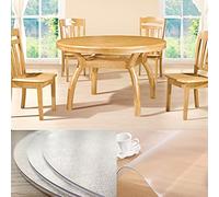 MEVZHH Tovaglie,Pad Tavolo Scrivania,1 Mm Opaco Tovaglie Protettore,Antiscivolante Odore Trasparente Tavolo Copertura,Protettore Tavolo da Caffè Rotondor la Cucina,Festa,Asilo/Diametro 50Cm/20Inch