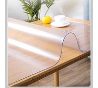 MEVZHH Tovaglie, Pvc Trasparente Tovaglie Tavolo Protettore, Gelato 2,0 Mm Odore Antibatterico Copertura Tovaglie in Plastica Impermeabile Pvc Asciugabile/160 * 260Cm / 63 * 102In