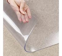 MEVZHH Tovaglie,Tovaglie in Pvc Opaco Inodore,Copertina in Plastica Trasparente da 2 Mmr Tavolo da Pranzo,Copertina Trasparentemacchia,Protettore Della Scrivania in Legno in Vetro Morbido,Bevel a 60°/