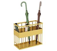 MEVZHH Umbrella Stands, Corridoio Umbrella Stand con Vassoio a Goccia, Rettangolare Umbrella Rack Walkistick,R la Collocazidella Decorazidell'Ufficio Domestico Nel Foyer Del Corridoio (Colore: Oro, Di