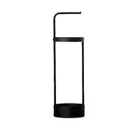 MEVZHH Umbrella Stands, Metal Umbrella Stand, Indoor Tondo Umbrella Storage Stand, Ora Stile con Gancio in Metallo,R L'Ingresso Ufficio Umbrella Cane Walkistick - Nero