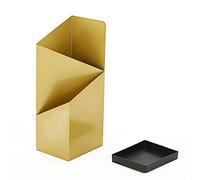 MEVZHH Umbrella Stands,Modern Multi-Purpose Umbrella Stand,2-Layer Metal Home Umbrella Stand Umbrella Drainage,R L'Ingresso Ufficio Stabile, 7,9 "L X 9,8" W X 23,6 "H, Rosa/Oro