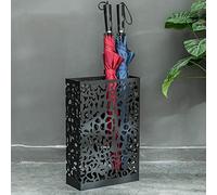 MEVZHH Umbrella Stands, Modern Simple Umbrella Stand, Metal Cutout Umbrella Rack,R Home Office Hotel Piccolo Spazio/Bianco/Nero