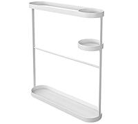 MEVZHH Umbrella Stands, Portable Metal Umbrellas Organizer,R la Porta Anteriore Della Cucina Dell'Ufficio Del Corridoio, Supporto Dell'Ombrello Inossidabile con Vassoio D'Acqua/Bianco