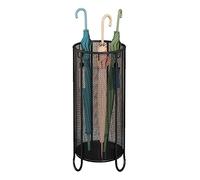 MEVZHH Umbrella Stands Standiumbrella Rack con Supporto e Gancio, Ombrello Rotondo in Metallo,R Corridoio Home Office Hotel Garden Shoppimall/Nero/Large