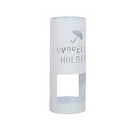MEVZHH Umbrella Stands Umbrella Stand,Tondo in Methollowout Bariler Drenare Rapidamente L'Acqua,Compatto Barile Ombrello/Bianco/Bianco
