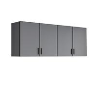 MEVZHH Unità Di Cucina e Bagno Galleggiante Di Armario Montato a Parete con Porte in Vetro Temperato e Scaffali Regolabili Bianchi 31.5X23.6X12.2In Soluzidi Nizzazielegante e Funzionale/Gris/47,2 * 23