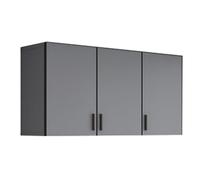 MEVZHH Unità Di Cucina e Bagno Galleggiante Di Armario Montato a Parete con Porte in Vetro Temperato e Scaffali Regolabili Bianchi 31.5X23.6X12.2In Soluzidi Nizzazielegante e Funzionale/Gris/39,4 * 23