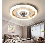 MEVZHH Ventilatori a Soffitto con Luci Ventilatori a Soffitto Dimmabili Conpade,Silenzioso 3 Velocità Ventilatore Luce Soffitto con Telecomando Illuminazicontemporanea Sospensisoffitto Soggiorno Camer