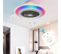 MEVZHH Ventilatori a Soffitto Conpade, Myyingbin Moderno Ventilatore a Soffitto Illuminaziappligente e Altoparlante Luce a Soffitto con Telecomando Camera da Letto Salnascosto Ventilatore Luci a Soffi