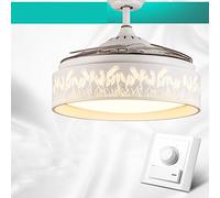 MEVZHH Ventilatori a Soffitto Conpade, Nel Soggiorno Camera da Letto Ristorante Ventilatore a Soffitto Lucipadario Moderno e Semplice con Telecomando Mondo Marino Ombre Motore Comfort e Silenzioso/Luc