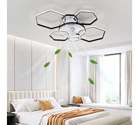 MEVZHH Ventilatori a Soffitto Conpade, Ventilatore a Soffitto Moderno con Luci e Telecomando Ventilatore a Soffitto Silenzioso Dimmabile Conpada Motore Reversibile 6 Velocità Del Ventilatore Luce Soff