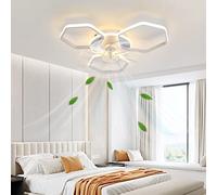 MEVZHH Ventilatori a Soffitto Conpade, Ventilatore a Soffitto Moderno con Luci e Telecomando Ventilatore a Soffitto Silenzioso Dimmabile Conpada Motore Reversibile 6 Velocità Del Ventilatore Luce Soff