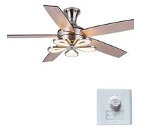 MEVZHH Ventilatori a Soffittopade,Ventilatore a Soffitto Luce Ventilatore Ristorante Soggiorno Camera da Letto Ventilatore a Casapada a Soffittomalista Moderna Silenzio Liscio Garanzia Di Qualità/Cont