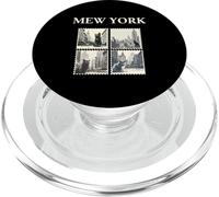 Mew York City - Meme grafico divertente per gli amanti dei gatti, colore: nero PopSockets PopGrip per MagSafe