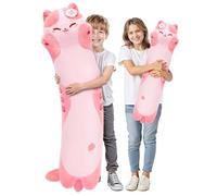 Mewaii Cuscino di peluche ultra morbido per gatti lunghi, imbottitura extra per il comfort, ideale come regalo per fidanzate o amanti dei gatti, 110 cm