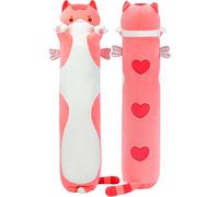 Mewaii Peluche Cuscino Kawaii Lungo Gatto Rosa 50CM per Bambina Cuscino di