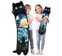 Mewaii Peluche Gatto Stellato che Respira Kawaii 130CM Stitch Cuscino Lungo Giocattoli Gigante Abbraccio Pupazzo Natale Regalo per Ragazza