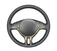 MEWANT Coprivolante in pelle cucita per BMW Serie 3 E46 E46/5 2000 2001 2002 2003 2001 2005 / X5 E53 2000-2001 / Accessori per volanti 323Ci 325Ci 325 325xi 325 25iT 3 1I 330XI