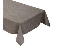 MEWATU Cerata Tovaglia B1778-05 Grigio Braun Simil Lino Angolare Rotondo Ovale