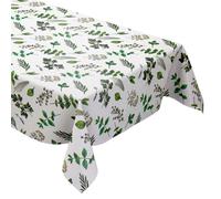 MEWATU Tela Cerata Tovaglia K150158 Fiori Erbe Angolare Rotondo Ovale