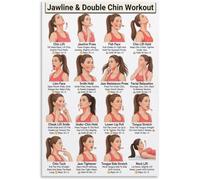 Mewing Technique Poster Jawline Development Chart Canvas Painting Wall Hang for Dining Room(Framed,08x12inch(20x30cm))