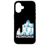 Mewokonos divertente gatto greco citazione adatto per uomini e donne. Custodia per iPhone 16