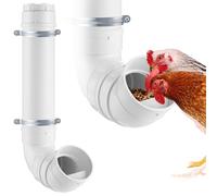 MEWTOGO Mangiatoia Automatica per polli, Senza sprechi, capacità di 3 kg, Resistente, in PVC, per pollame a gravità, per Alimentazione a gravità per pollame, per Alimentazione Lunga